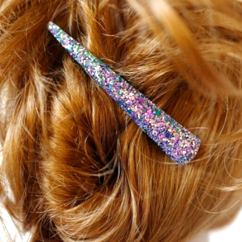 Hair Clip Vintage Large Multi color